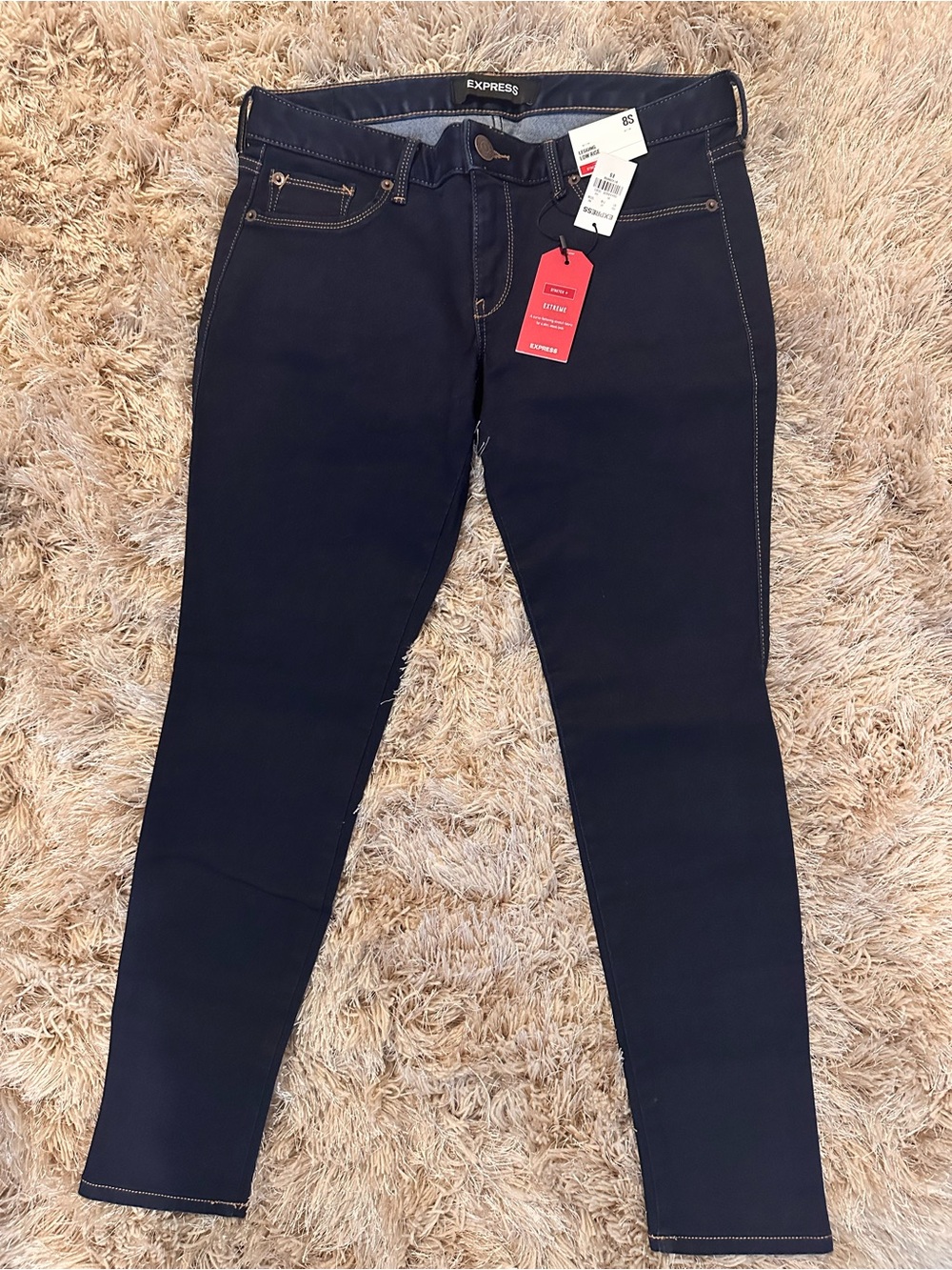 NWT Express Low Rise Dark Wash Skinny Legging Jeans - Picture 6 of 8